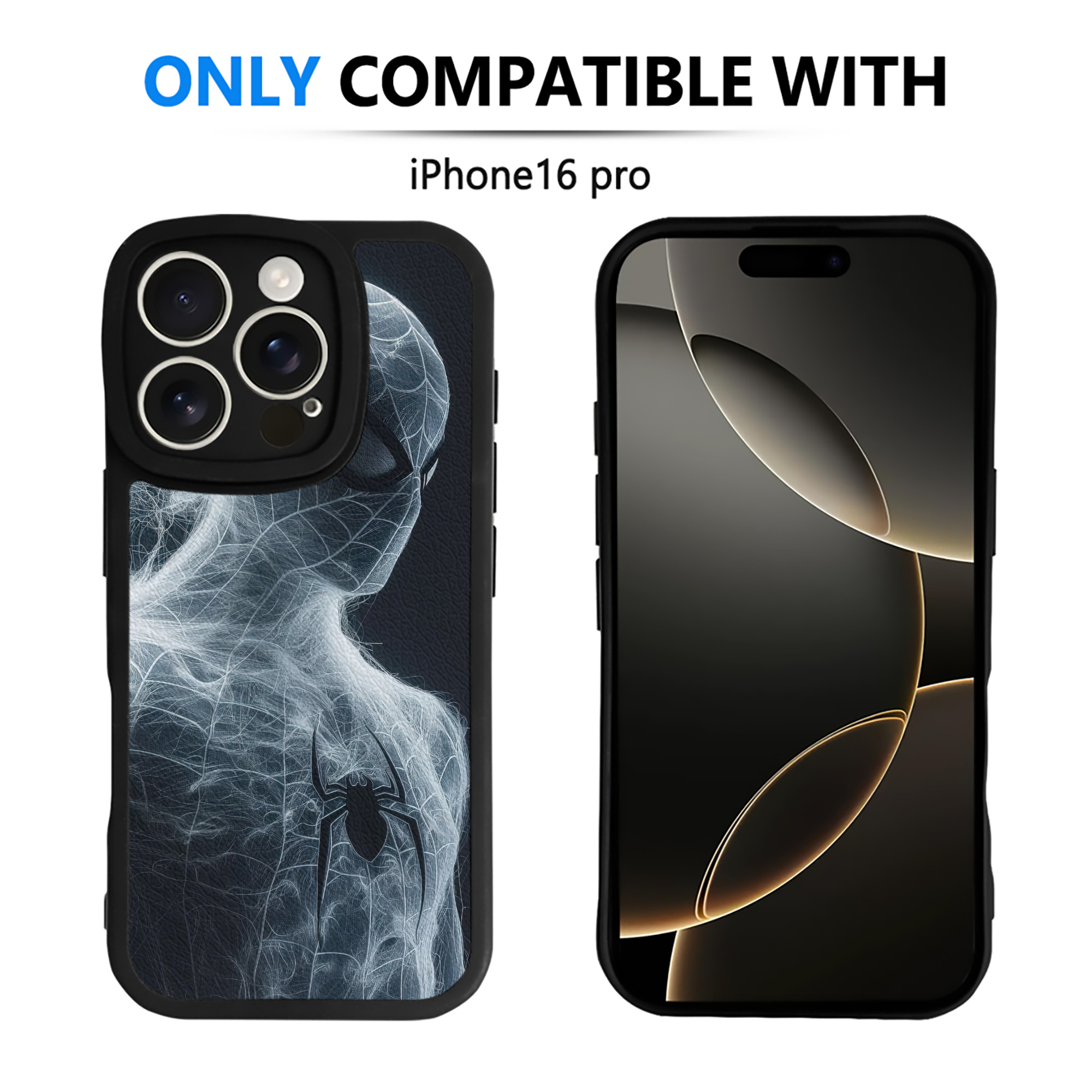 （画像用） Spider Man スパイダーマン 【iPhone 16シリーズ対応】シリコンスマホケース（レザー調） 材質：シリコン